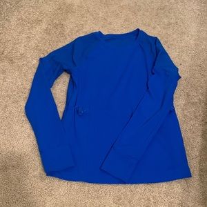 Blue long sleeve running top